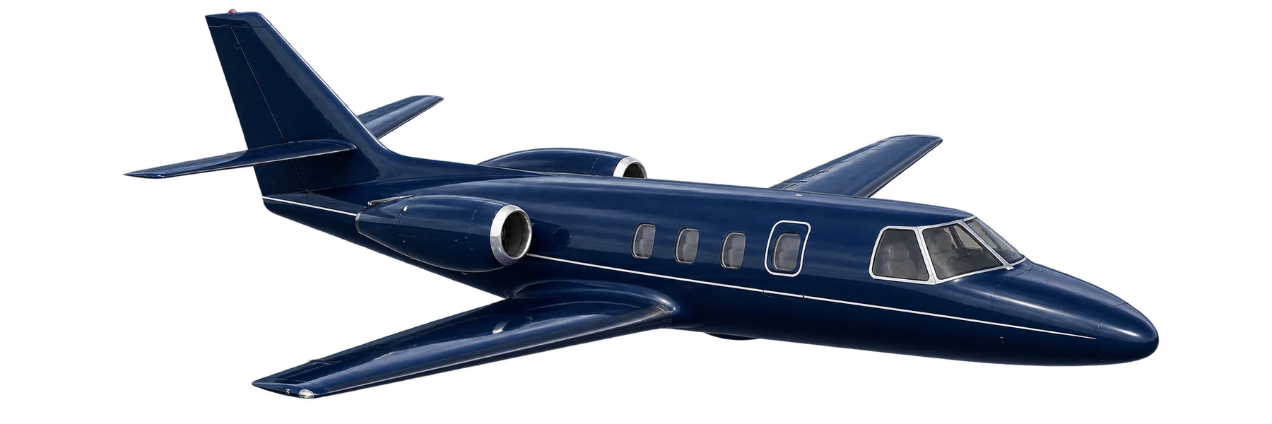 Cessna 500 Citation exterior illustration: early Cessna 500 Citation reference airframe.
