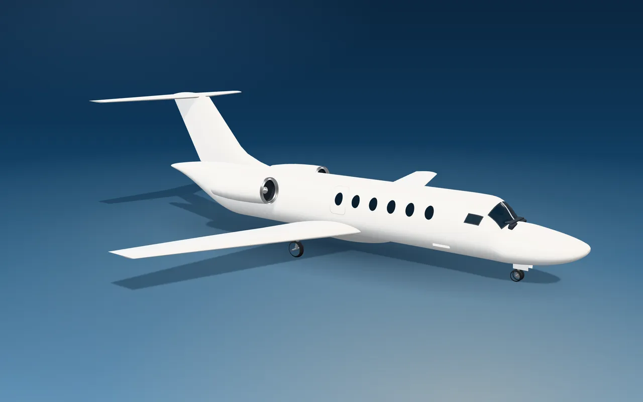 Cessna Citation CJ4 series 3D exterior illustration, three-quarter view from the front.
