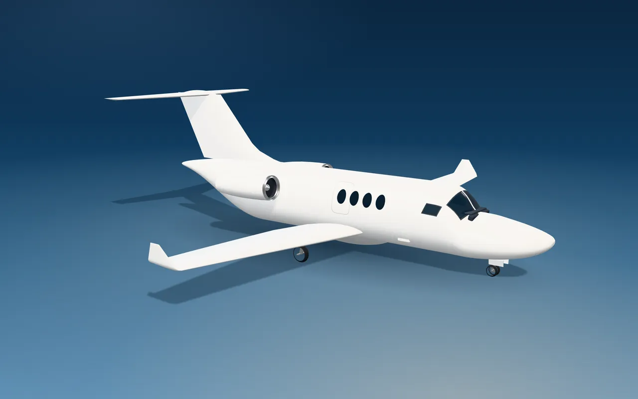 Cessna Citation M2 series 3D exterior illustration, three-quarter view from the front.