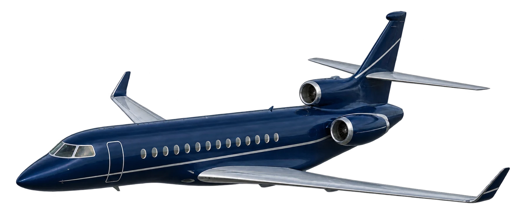 Dassault Falcon 7X exterior illustration: Dassault Falcon 7X reference airframe.