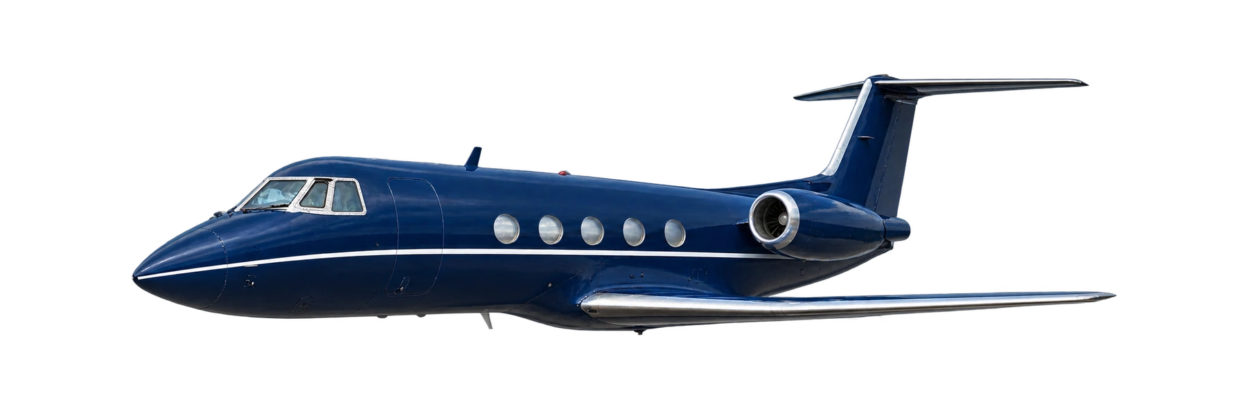 Gulfstream II (certified family) exterior illustration: Gulfstream II reference airframe.