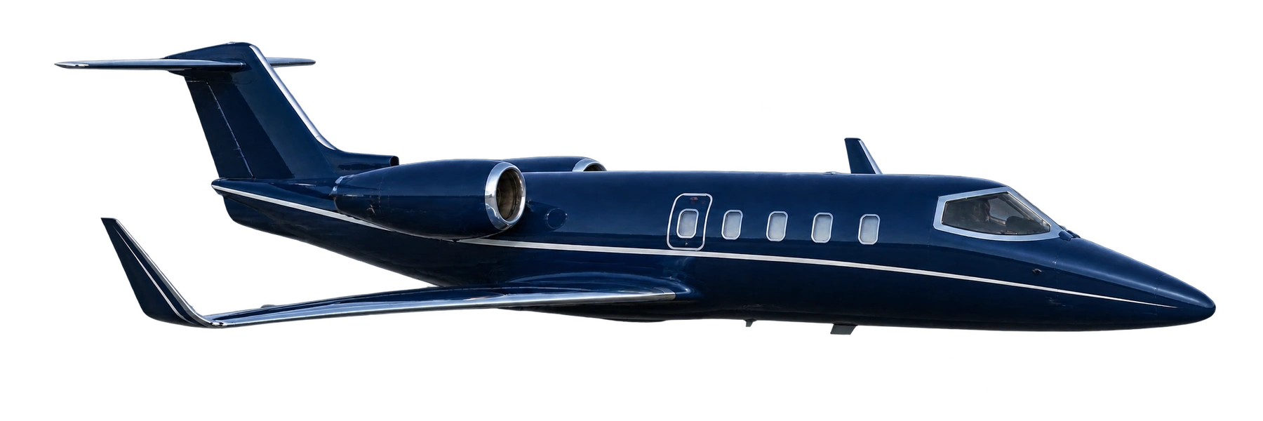 Learjet 55 exterior illustration: original Learjet 55 reference airframe.