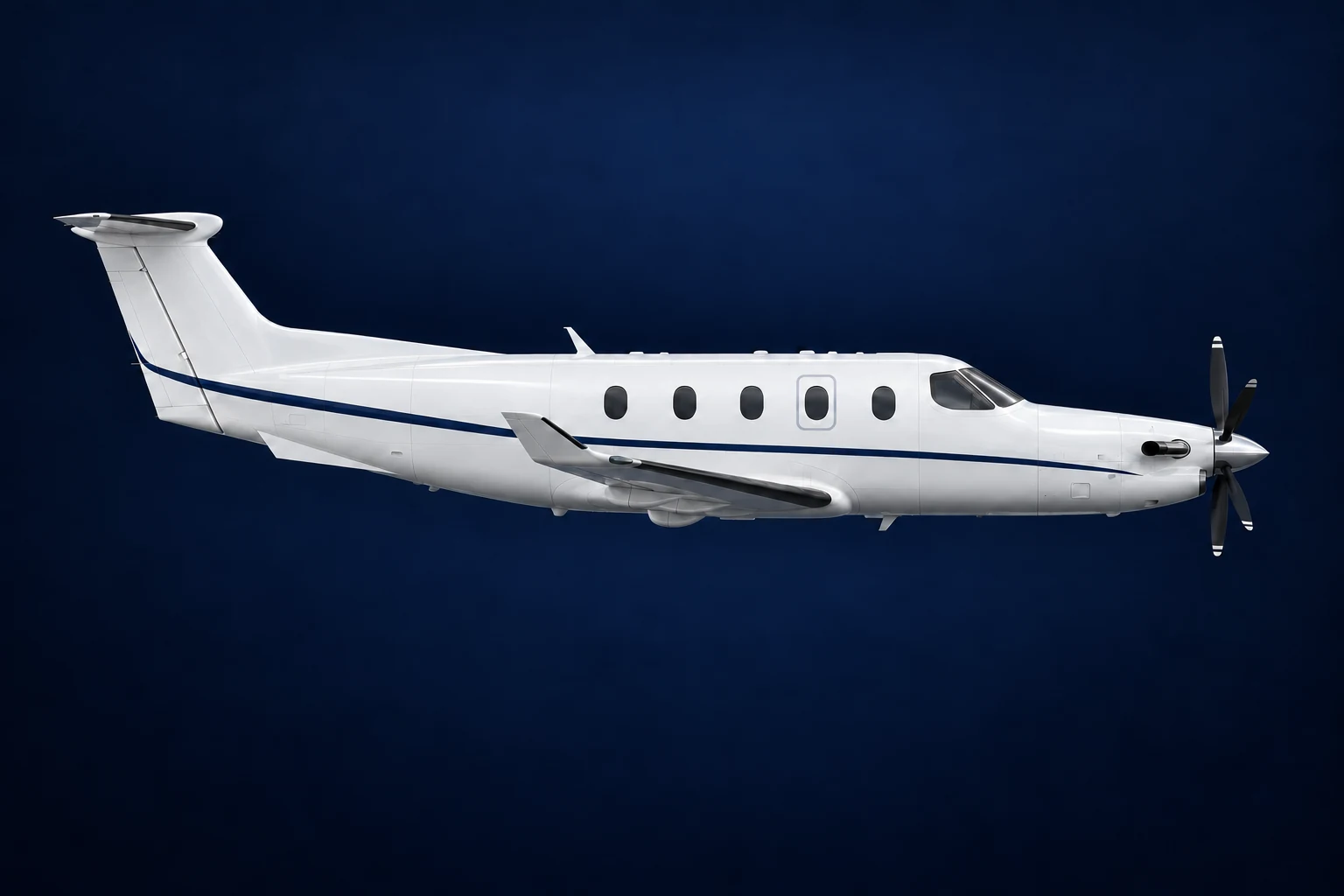 Pilatus PC-12 exterior illustration: Pilatus PC-12 NG (four-blade reference) reference airframe.