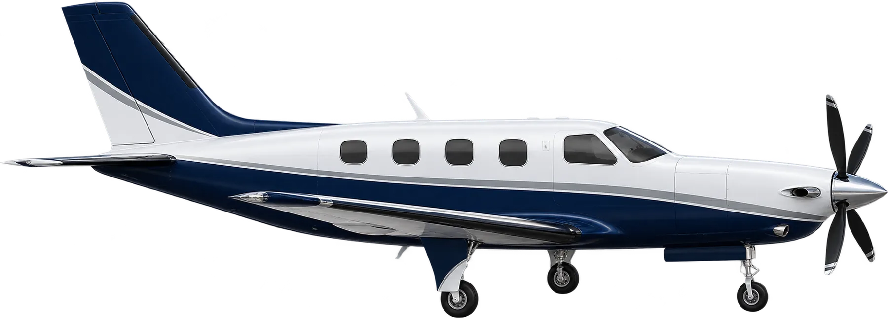 Piper PA-46-701TP (certified family) exterior illustration: AI-generated Piper PA-46-701TP M700 Fury exterior design reference; paint, propellers, and installed equipment vary. reference airframe.