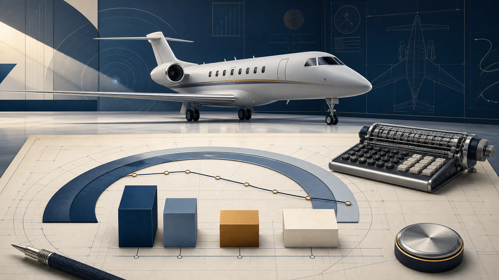 Aircraft Loan Calculator editorial illustration