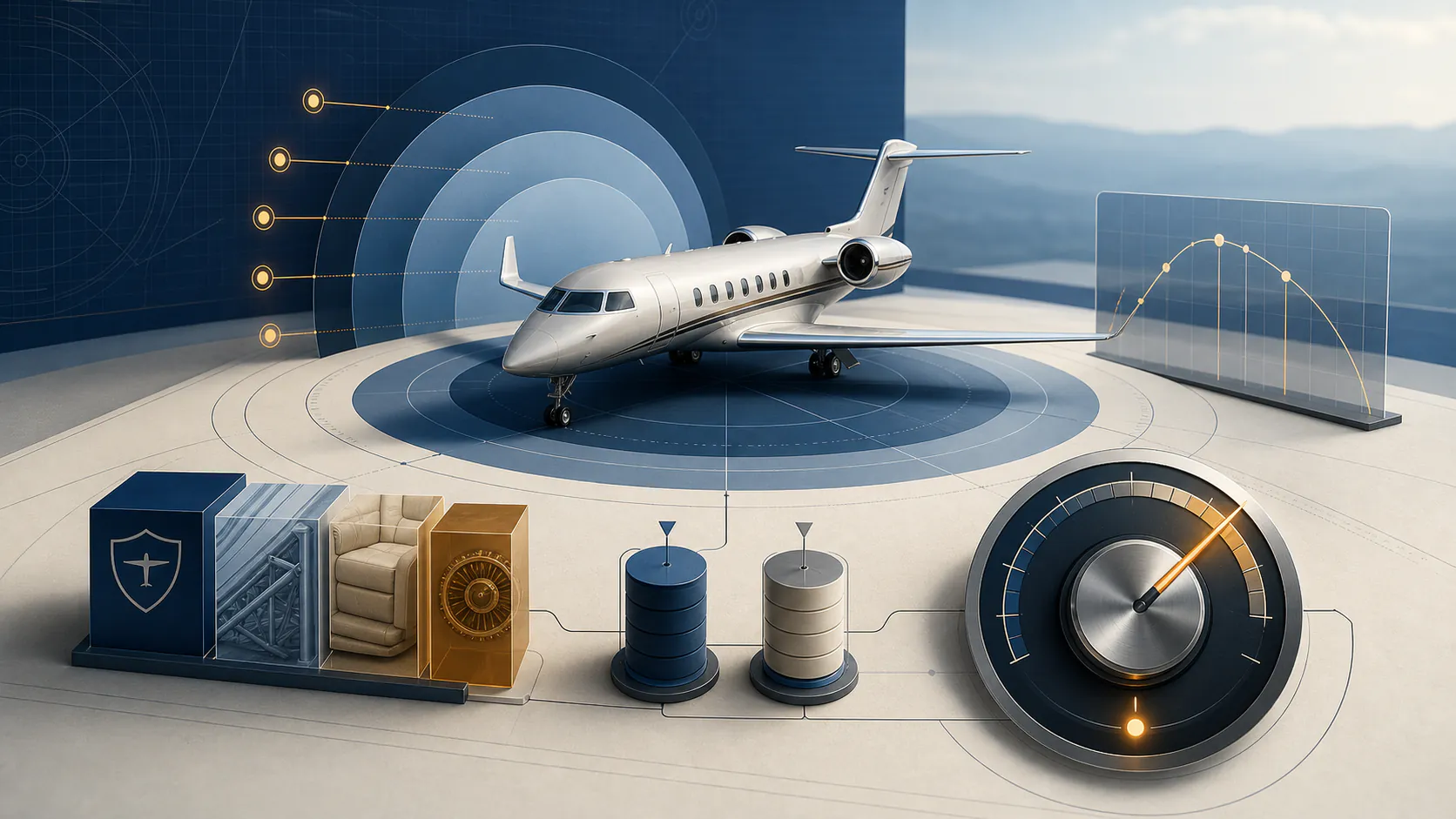 Aircraft Loan Rates: What Determines Your Rate editorial illustration