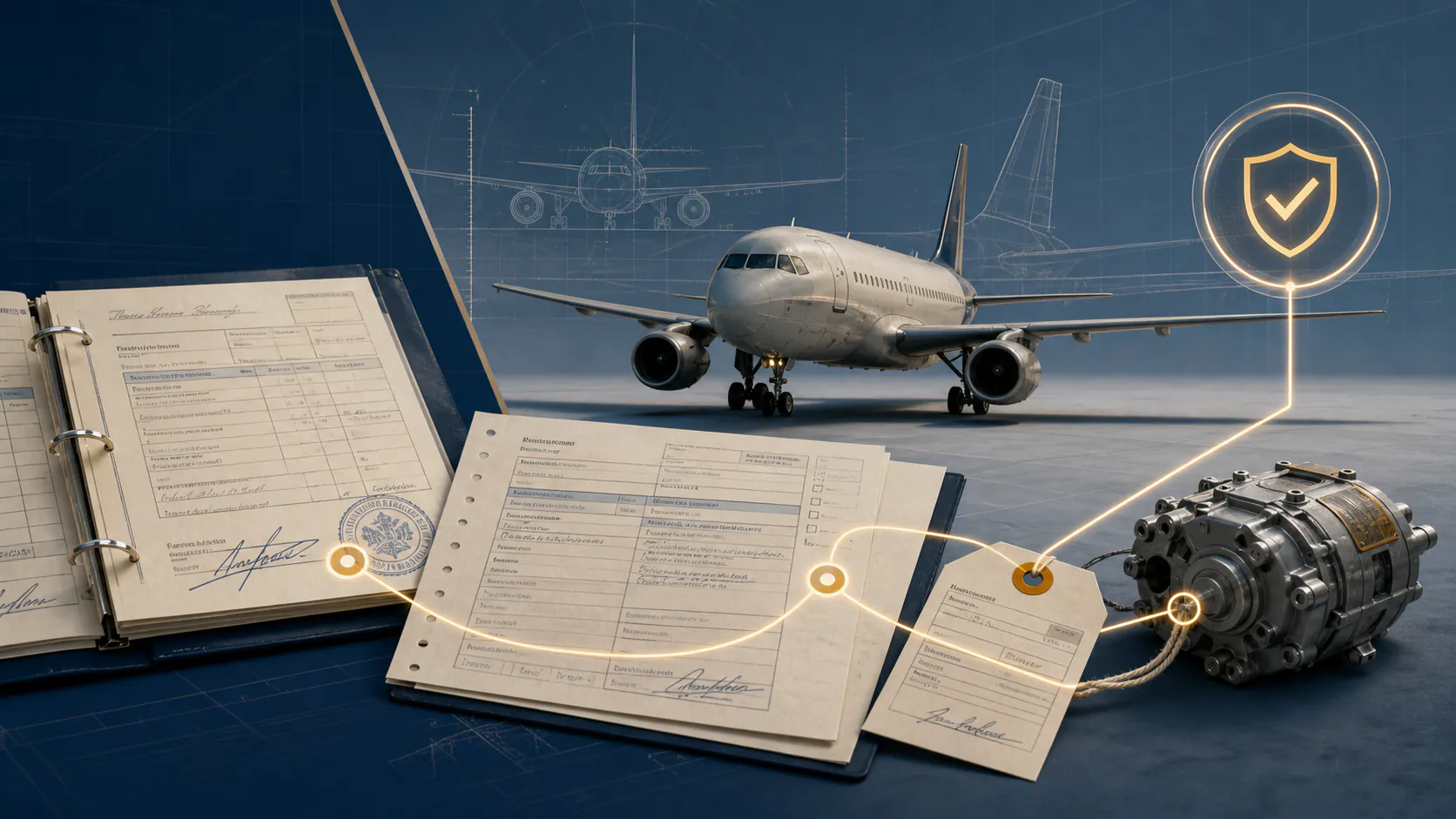 Aircraft Maintenance Records: Requirements and Checklist editorial illustration