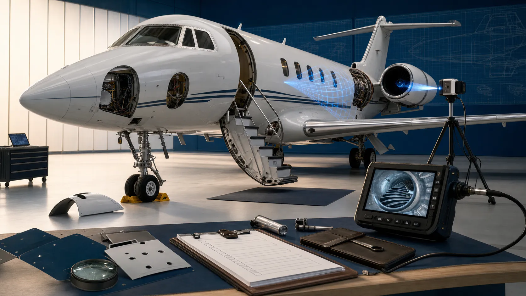 Aircraft Pre-Buy Inspection Checklist editorial illustration