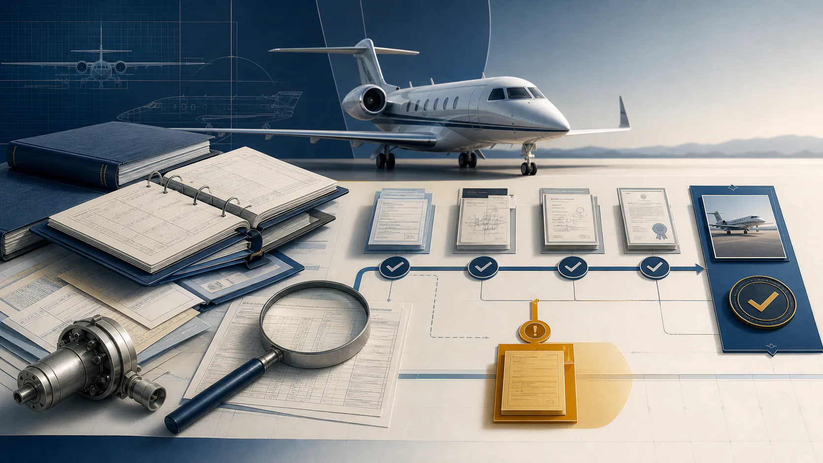 Aircraft Pre-Buy Records Review: Complete Checklist editorial illustration