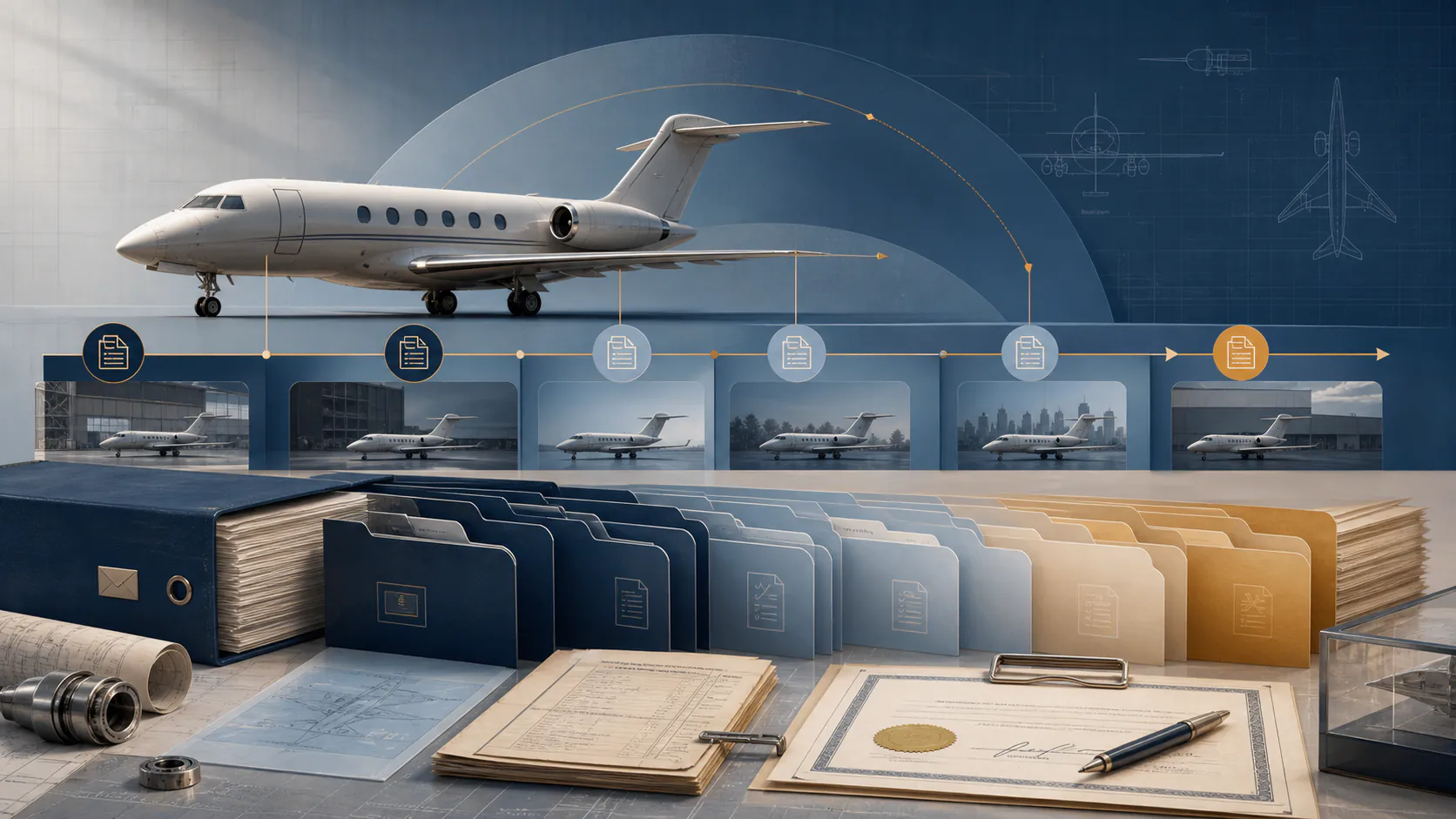 Aircraft Records Retention Requirements editorial illustration