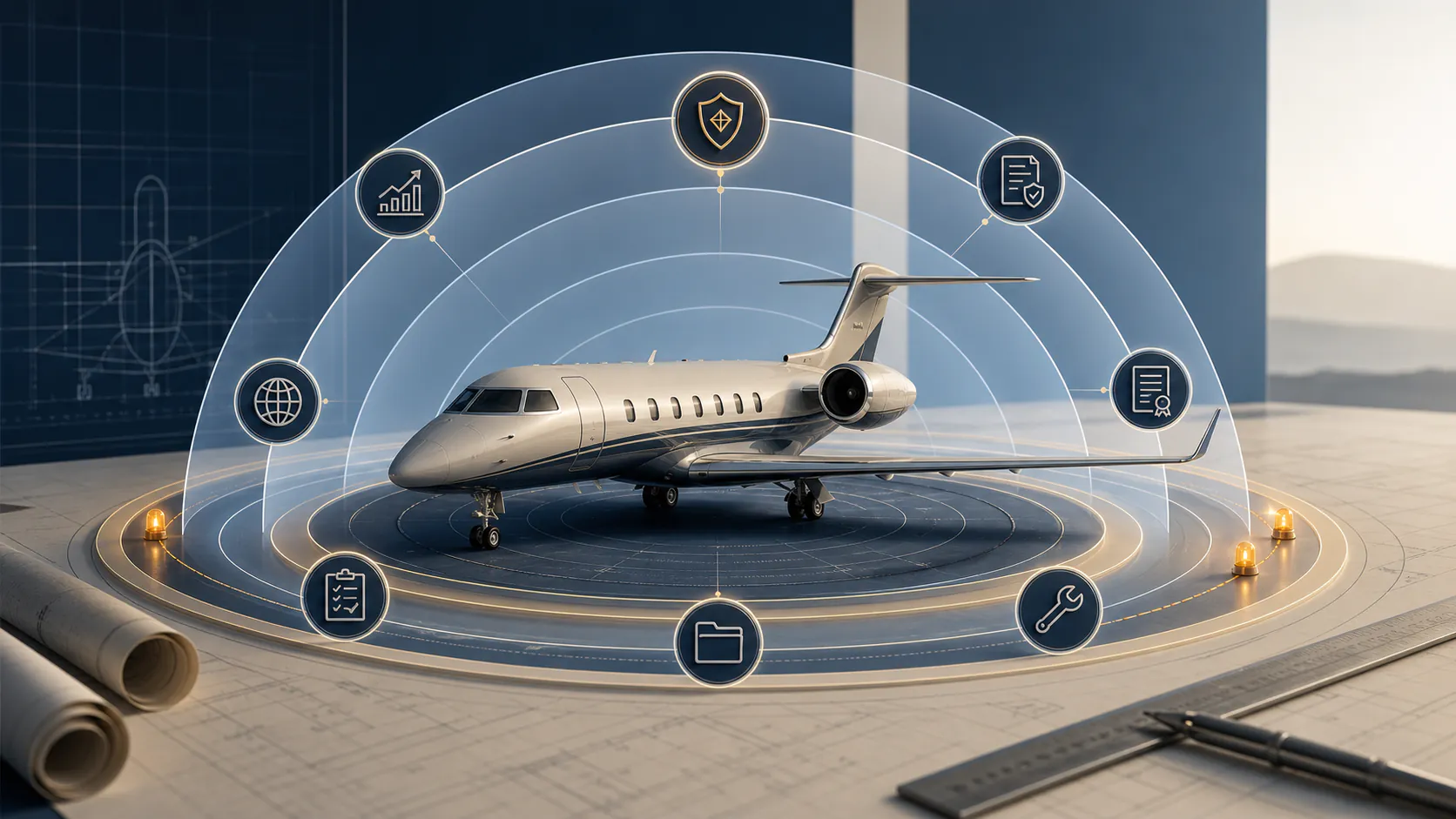 Aircraft Collateral Monitoring for Banks and Lenders editorial illustration
