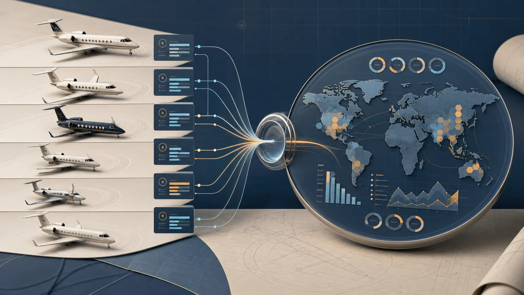 Aircraft Loan Portfolio Management for Banks editorial illustration