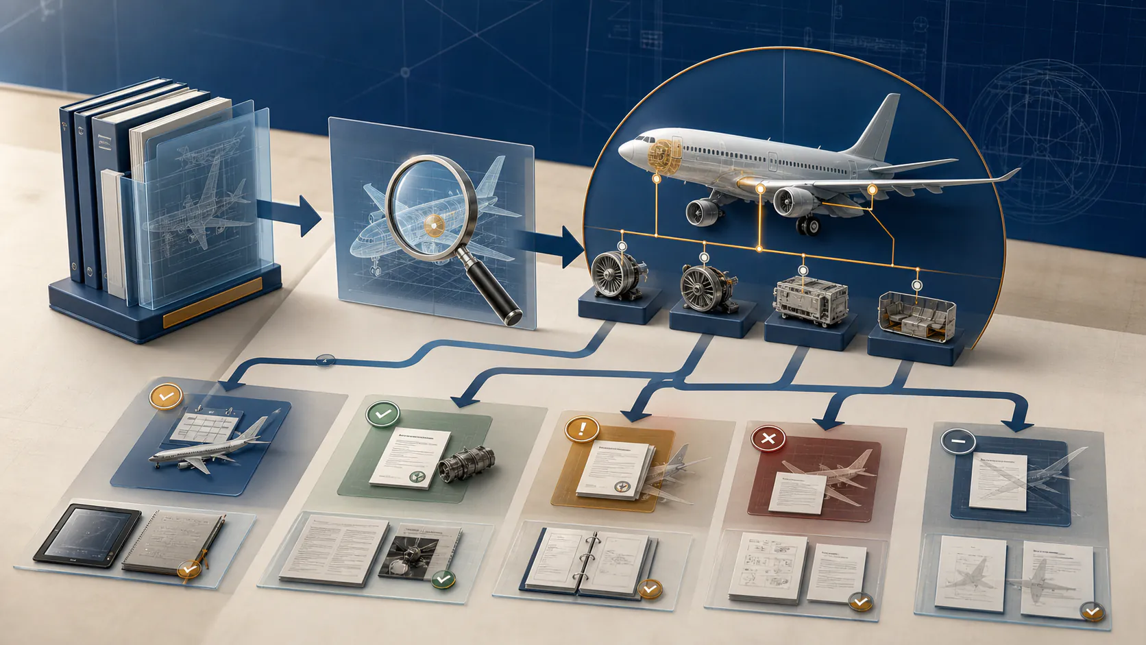 Aircraft Service Bulletin Tracking Guide editorial illustration