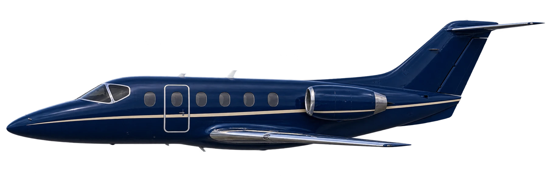 Illustration of a conventional Beechjet 400A. Not a photo of N79VB.