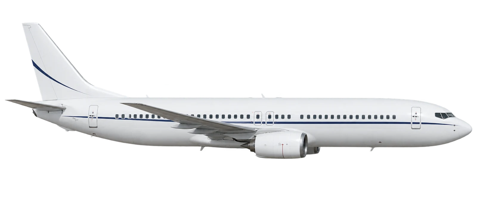 Illustration of a Boeing 737-800 conventional-tip passenger airframe. Not a photo of N396DA.