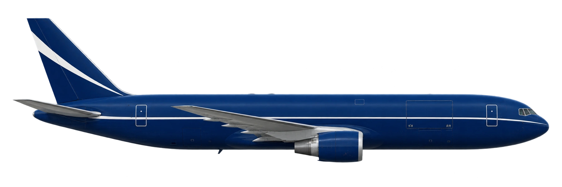 Illustration of a Boeing 767-2C base freighter. Not a photo of N461FT.