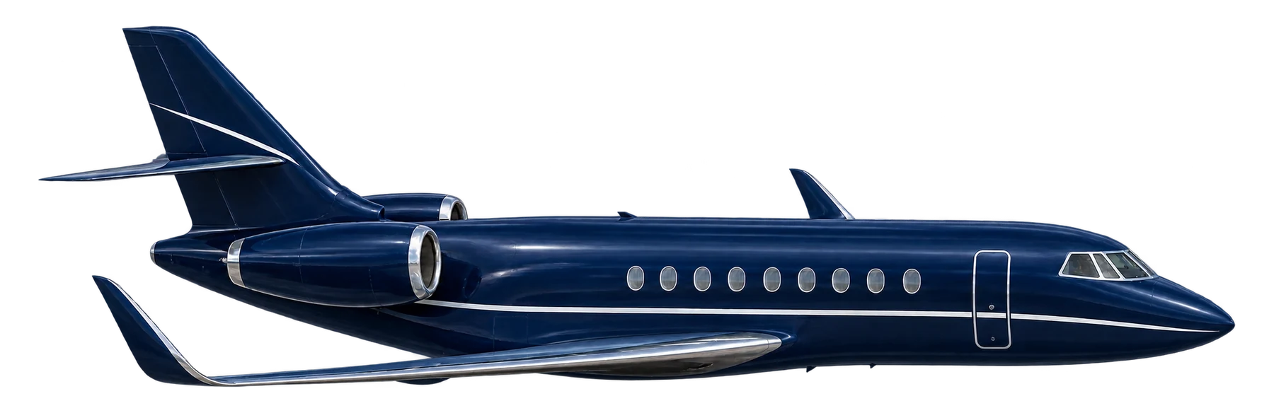 Illustration of a Dassault Falcon 2000LXS with blended winglets and PW308C engines. Not a photo of N613CS.