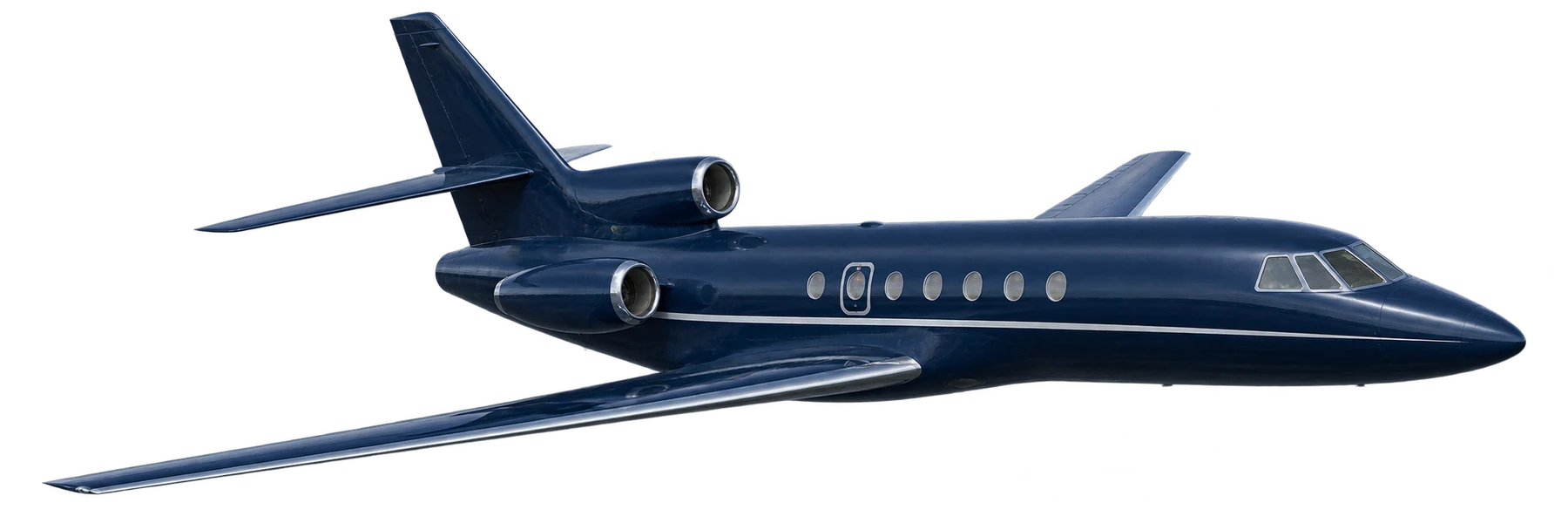 Illustration of a baseline Dassault Mystere-Falcon 50. Not a photo of N649TT.