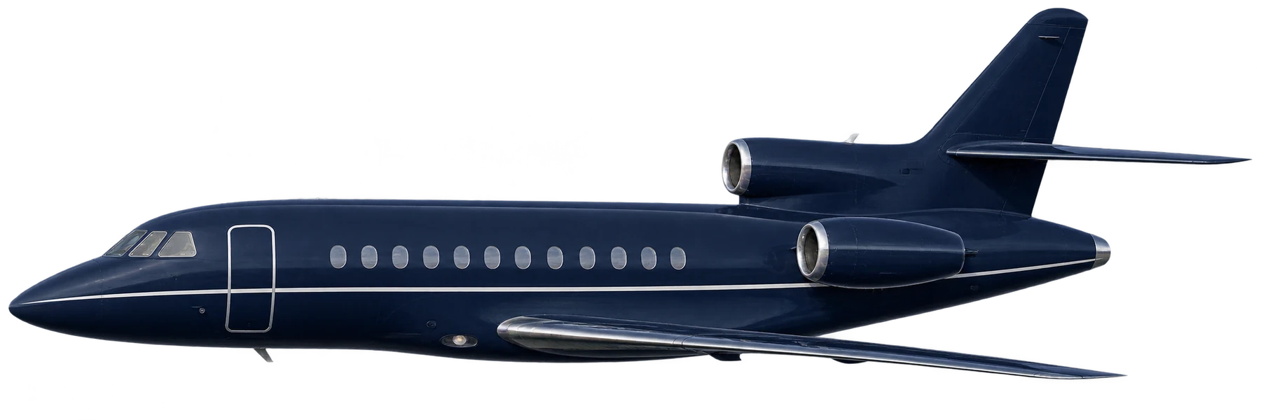 Illustration of a Dassault Falcon 900B. Not a photo of N91MS.