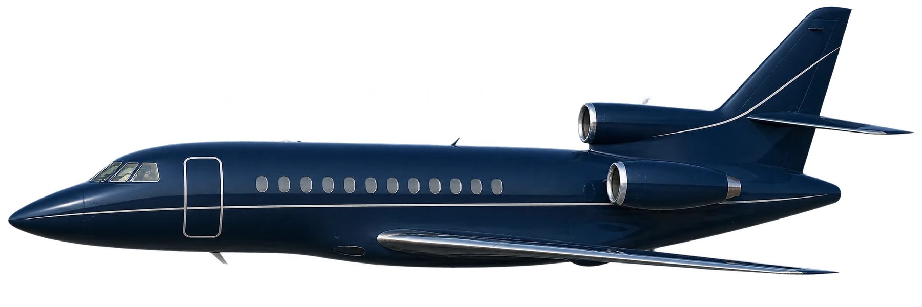 Illustration of a Dassault Falcon 900EX. Not a photo of N412EC.