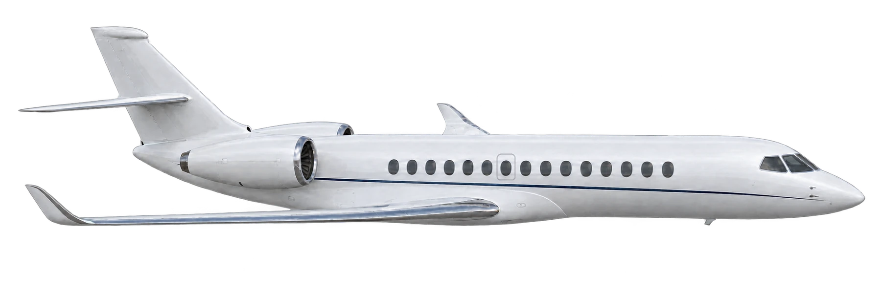 Illustration of a Falcon 6X certified design. Not a photo of N616VG.