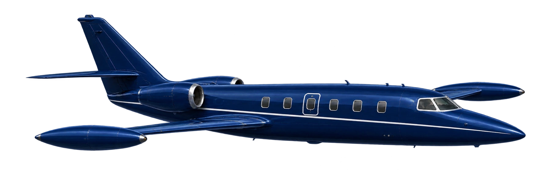 Illustration of a IAI 1124 Westwind with wingtip tanks. Not a photo of N85PT.