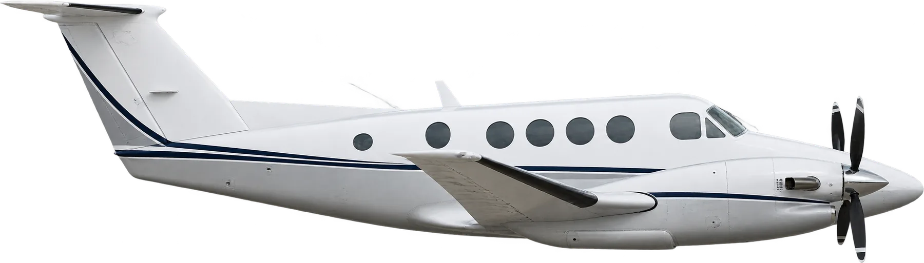 Beechcraft King Air C90-series exterior reference; King Air 90 variants and modifications differ.